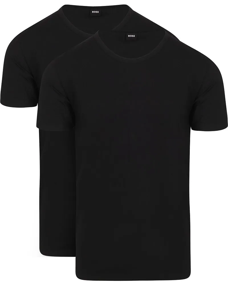 HUGO BOSS T-Shirt Modern 2-Pack Schwarz Schwarz
