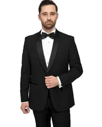 Suitable Blazer Manhatten Woolmix Schwarz Schwarz