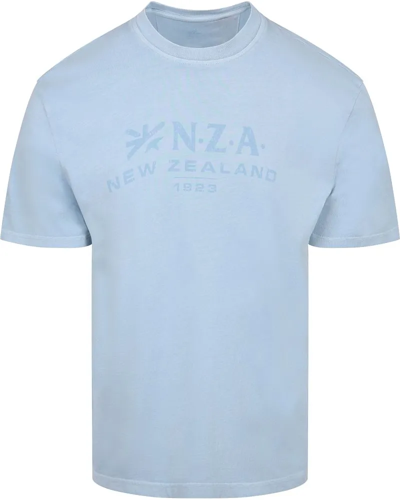 New Zealand Auckland NZA) T-Shirt Faded Logo Himmelblau Hellblau