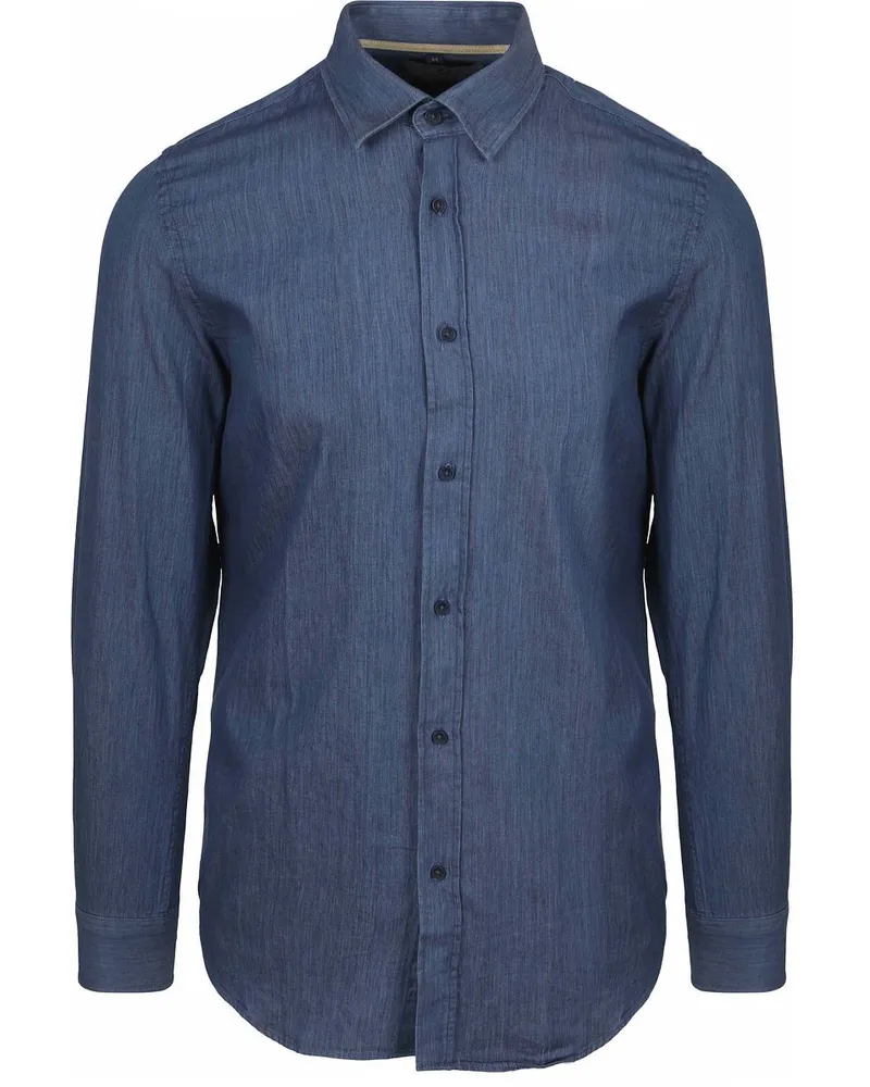 Suitable Hemd Washed Dunkelblau Dunkelblau