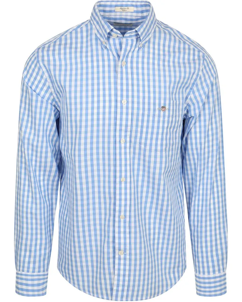 Gant Hemd Gingham Poplin Classic Blau Blau