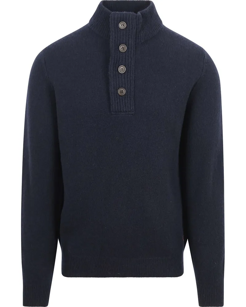 Barbour Pullover Wolle Grün Dunkelblau Blau