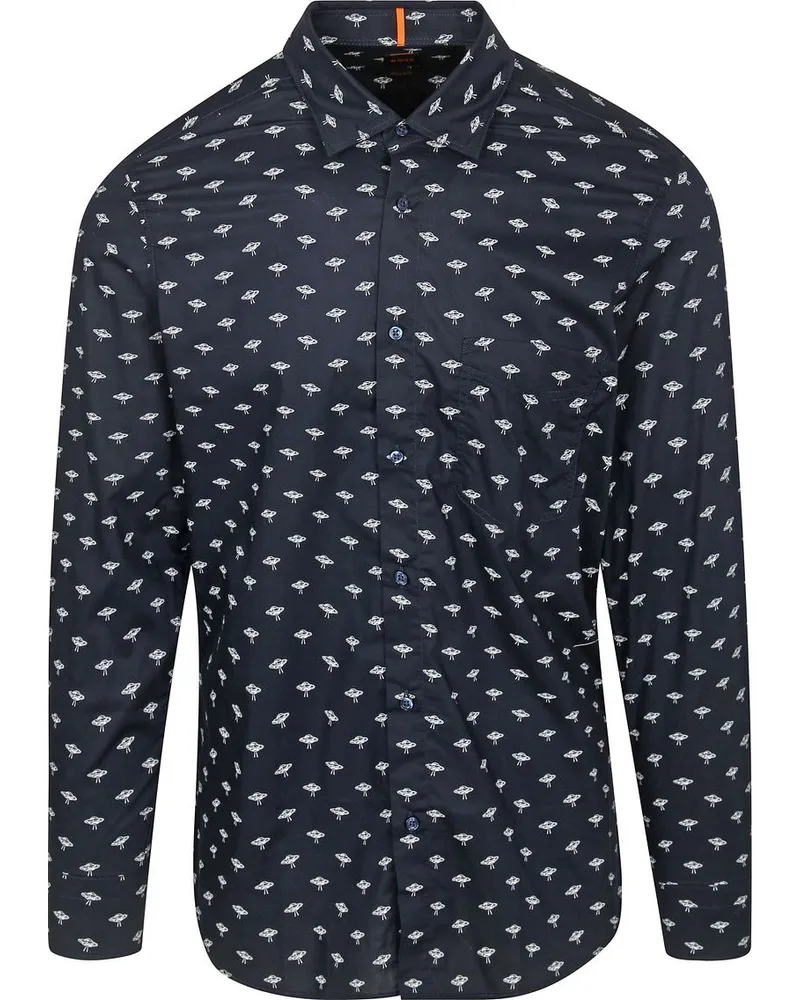 HUGO BOSS Remiton Hemd Navy Dunkelblau