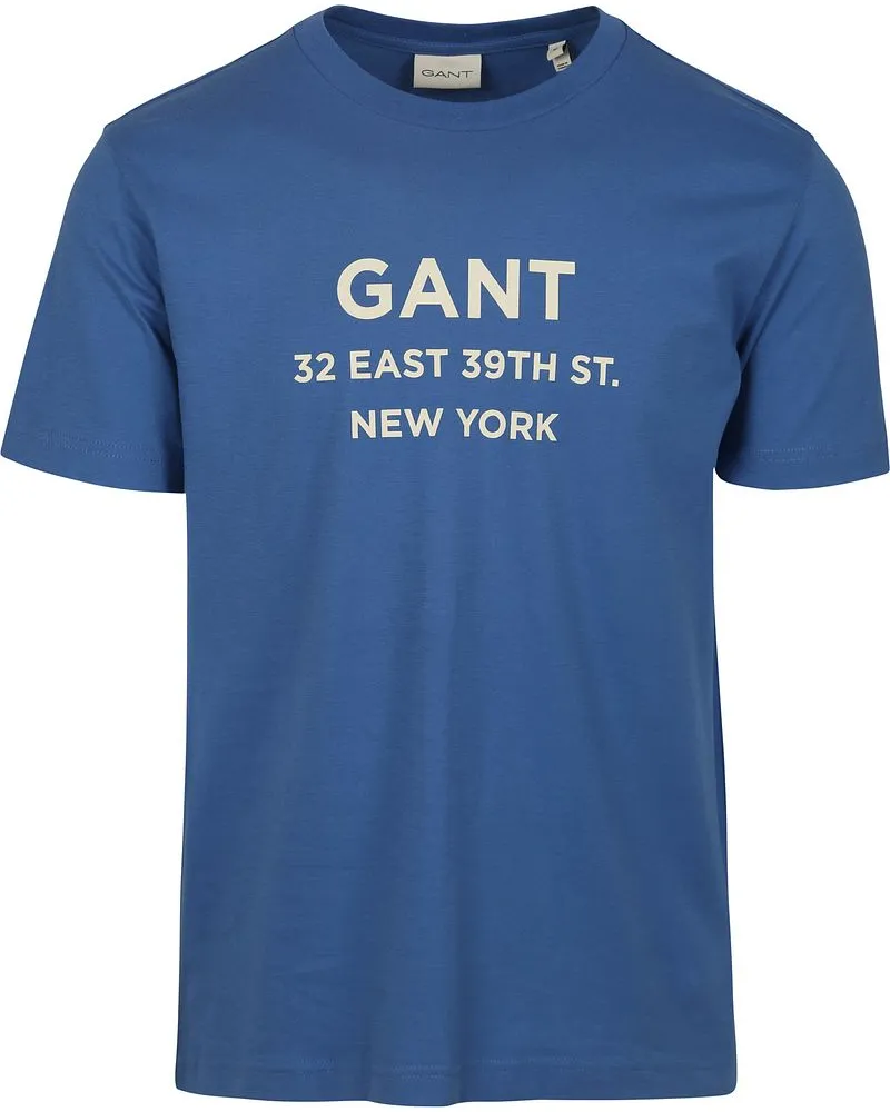 Gant T-shirt Graphic Logo Rich Blau Blau