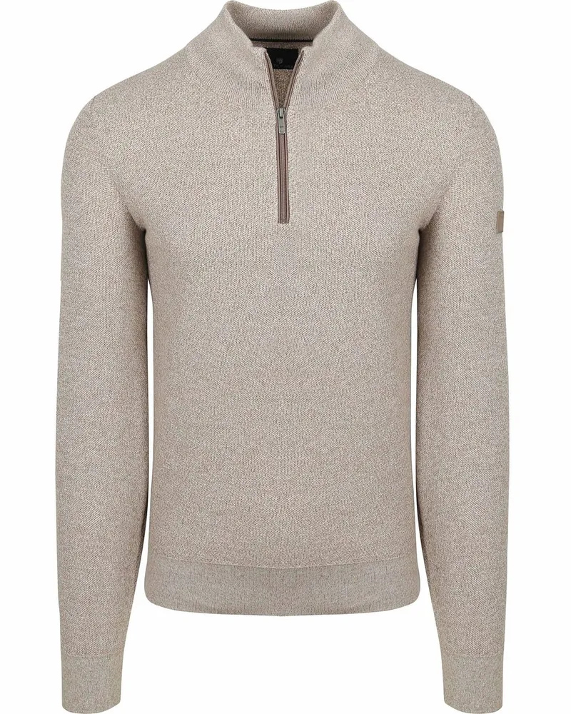 State of Art Half Zip Pullover Melange Beige Beige