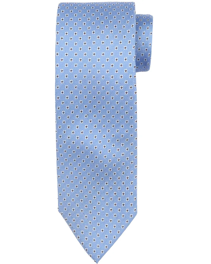 Suitable Krawatte Seide Blumen Blau Blau