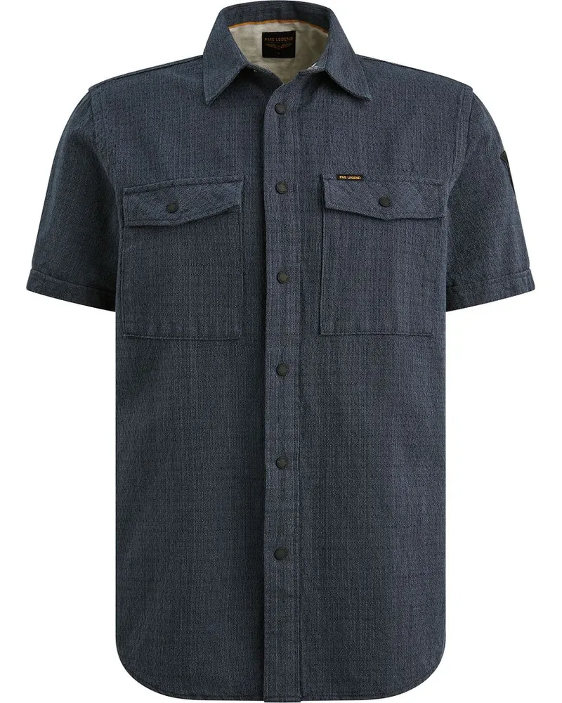 PME Legend Short Sleeve Hemd Navy Dunkelblau