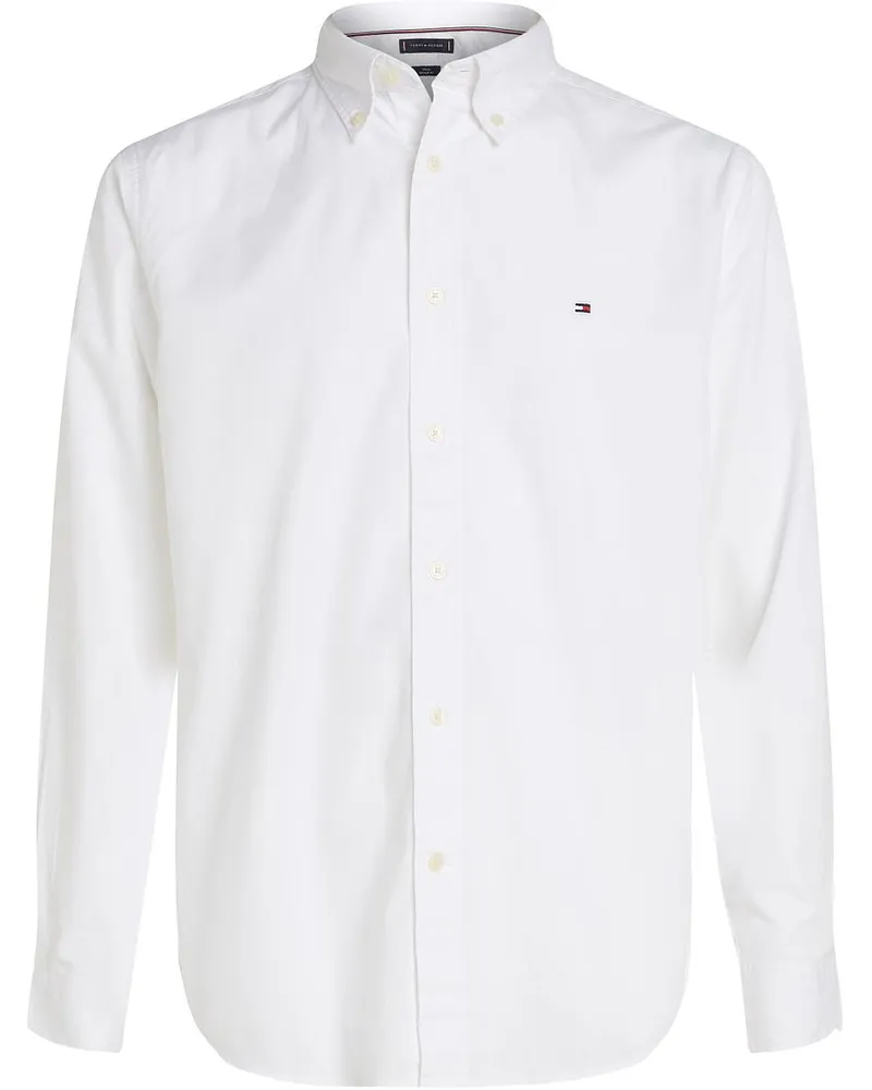 Tommy Hilfiger Poplin Hemd Flex Weiß Weiß