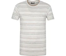 T-Shirt Streifen Hellgrau