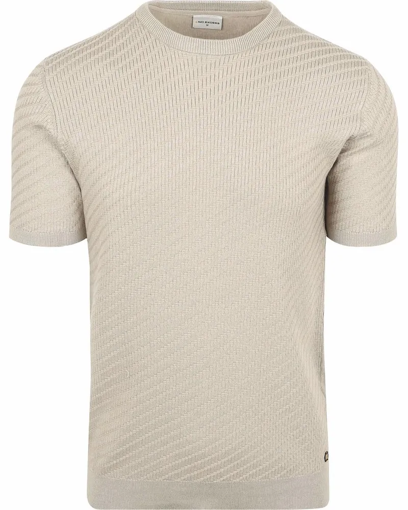 No Excess No-Excess Knitted T-Shirt Clay Grau