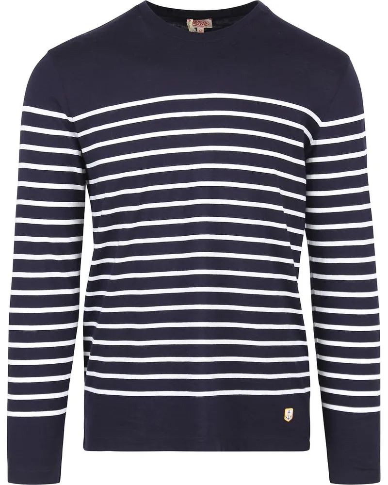 Armor-Lux Port-Louis T-Shirt Streifen Dunkelblau Rot Dunkelblau