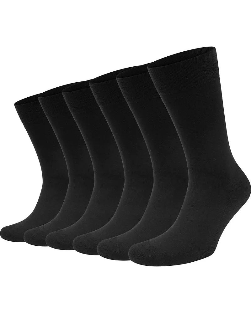 Suitable Merino Socken Schwarz 6-Pack Schwarz
