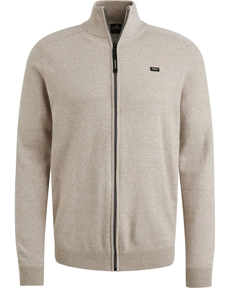 Vanguard Strickjacke Baumwolle-Leinen-Mischung Beige Beige