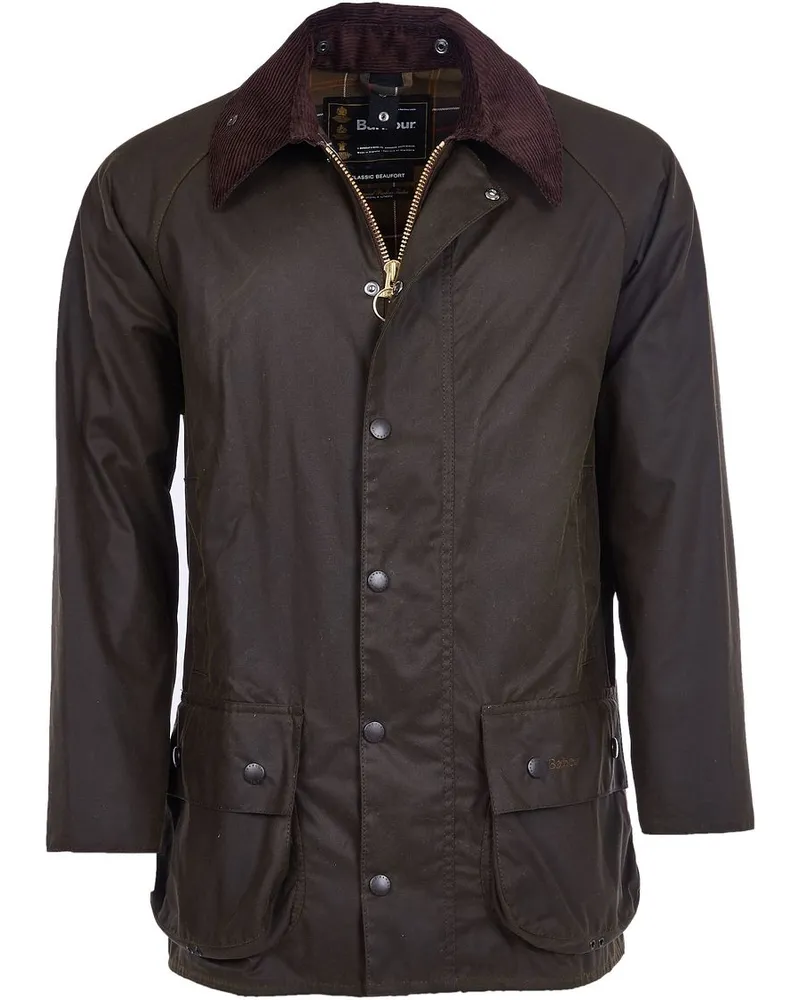Barbour Beaufort Wachsjacke Grün Grün