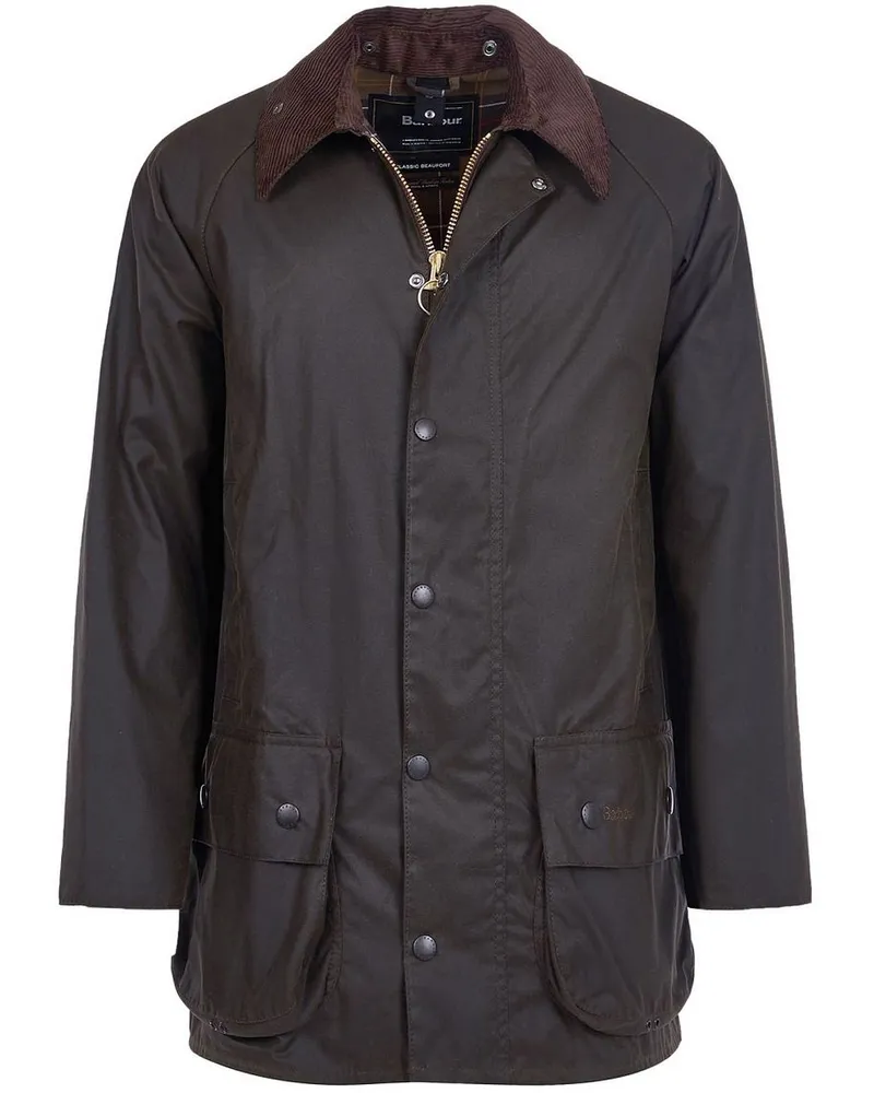 Barbour Beaufort Wachsjacke Grün Grün