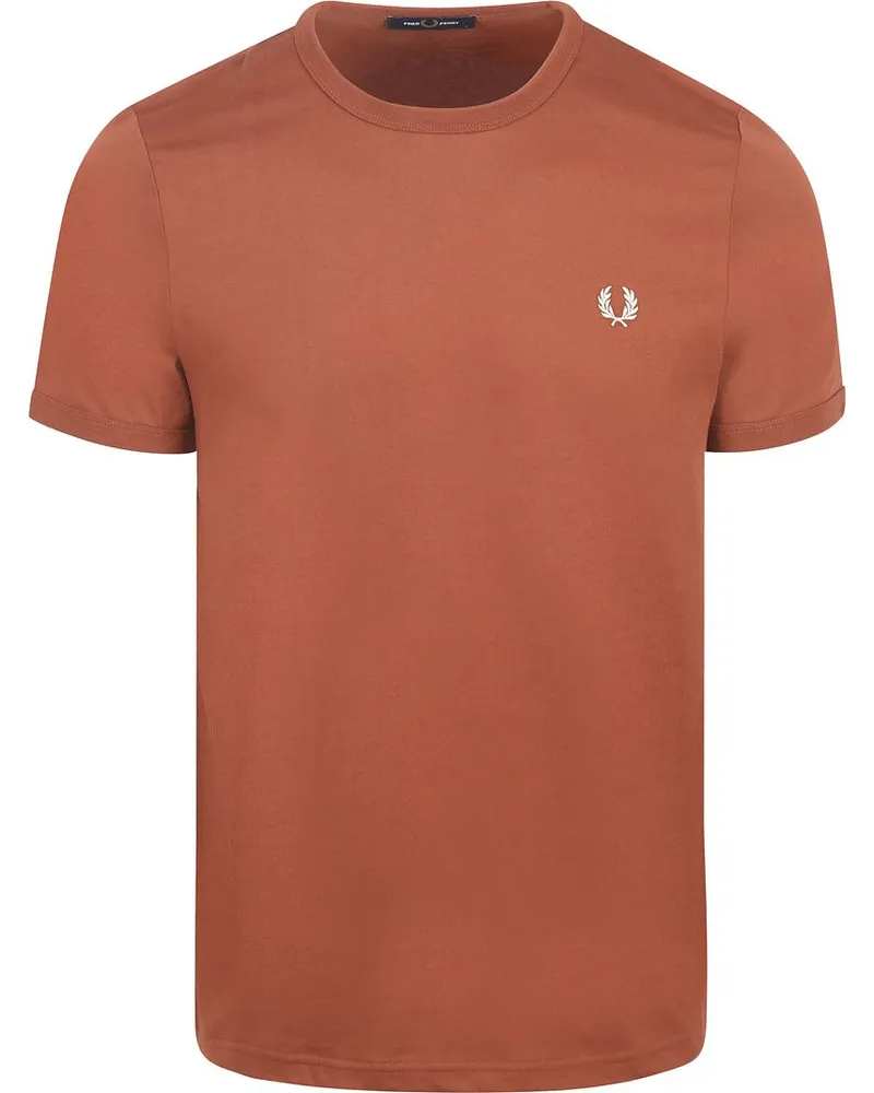 Fred Perry Ringer T-Shirt Braun S54