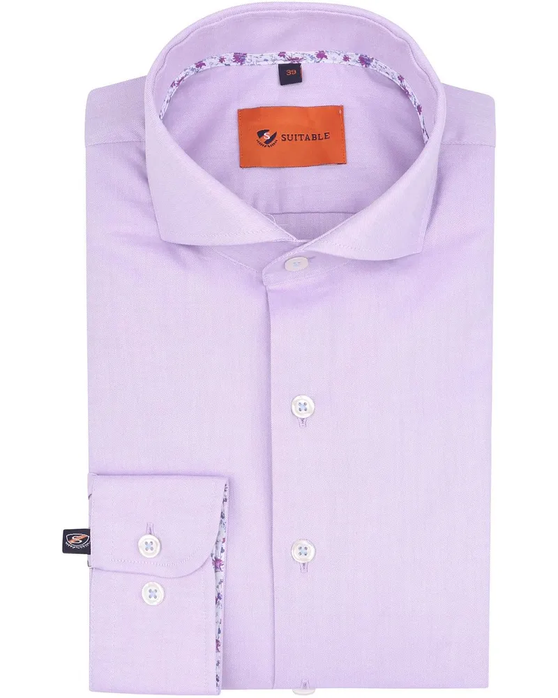 Suitable Hemd Twill Lila Violett