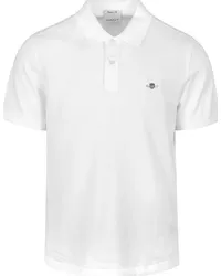 Gant Shield Piqué Poloshirt Weiß Weiß