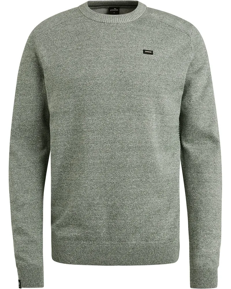 Vanguard Pullover Leinen Blend Melange Grün Grün