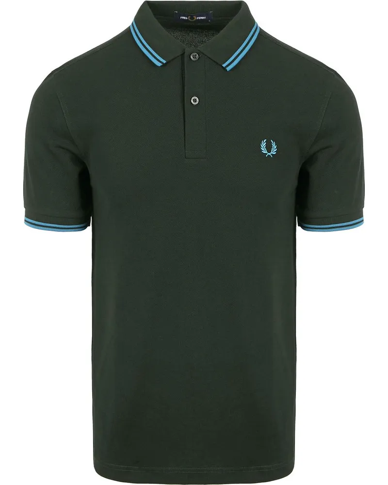 Fred Perry Polo Twin Tipped M3600 Grün Z59 Grün