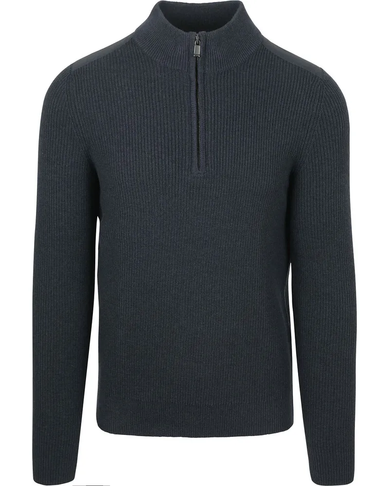 Suitable Half Zip Pullover Patch Navy Dunkelblau