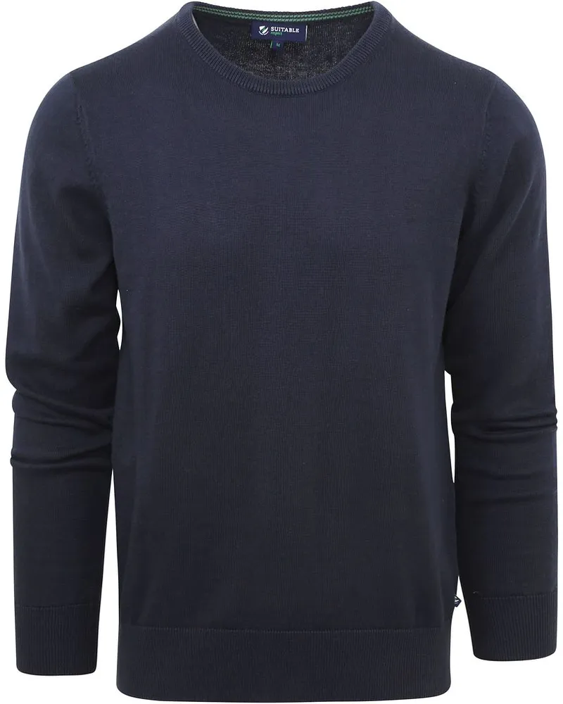 Suitable Respect Oinix Pullover O-Ausschnitt Navy Dunkelblau