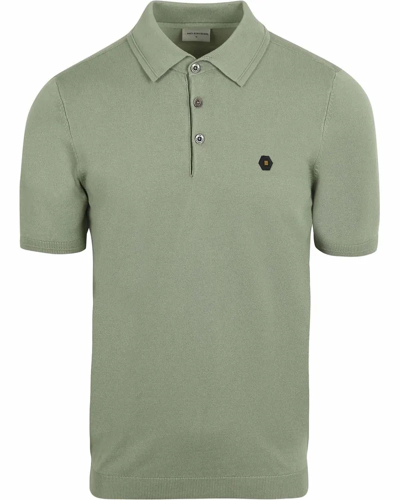 No Excess Knitted Poloshirt Grün Grün