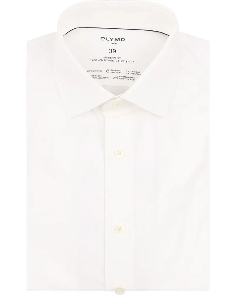 Olymp Luxor 24/Seven Hemd Off White Wollweiß