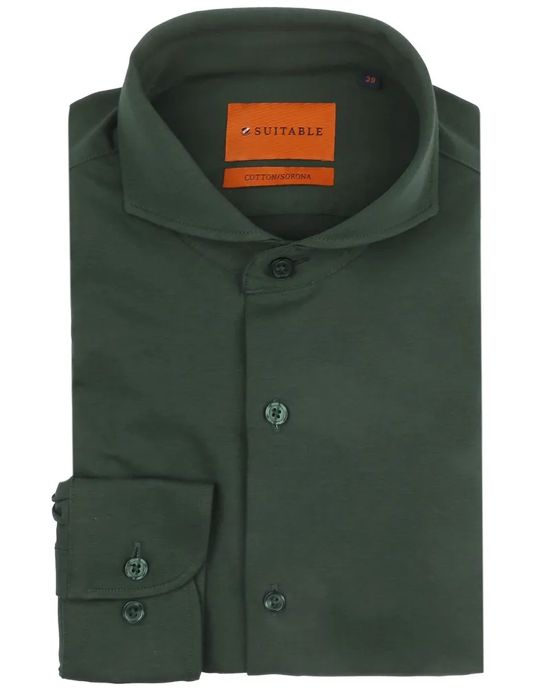 Suitable Sorona Hemd Dunkelgrün Dunkelgrün