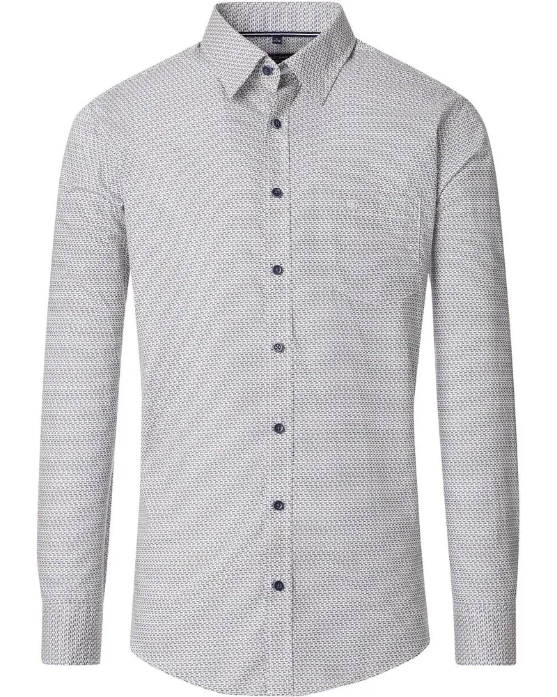 CasaModa Freizeithemd Squared Circle Blau Blau