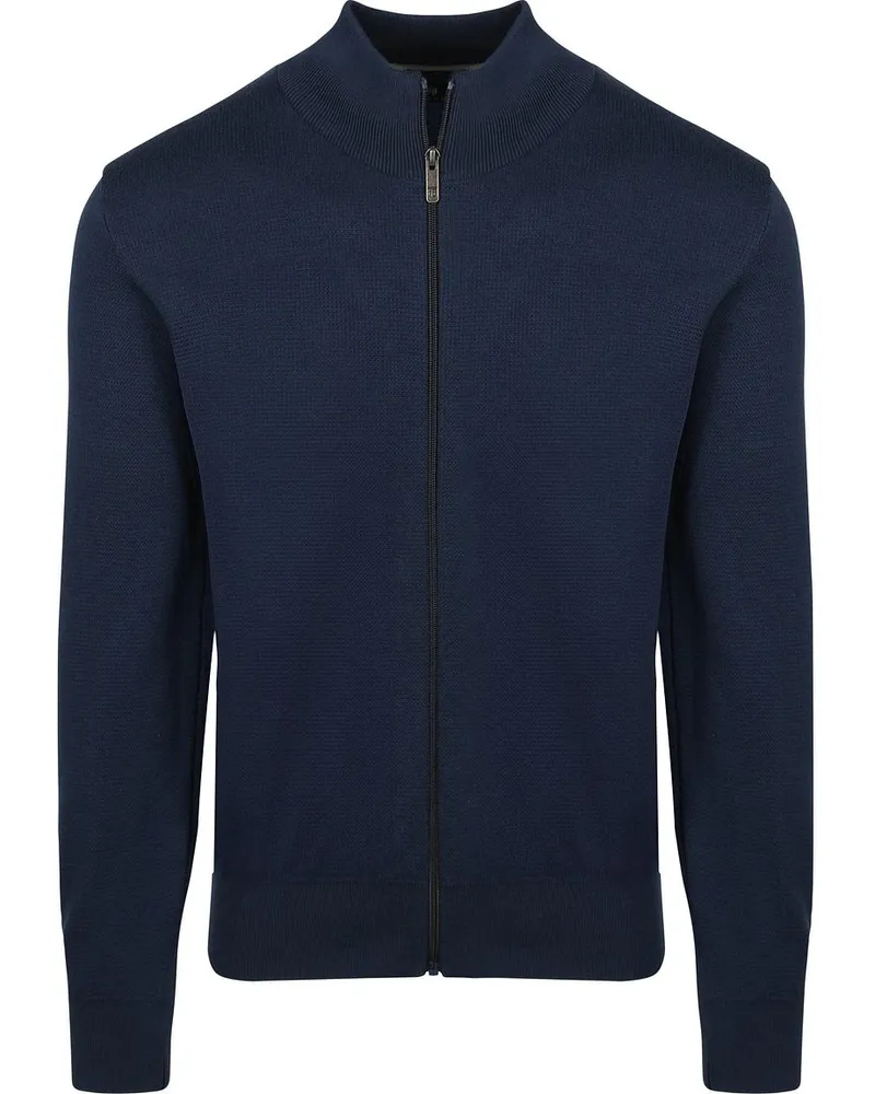 State of Art Half Zip Pullover Structure Marine Dunkelblau