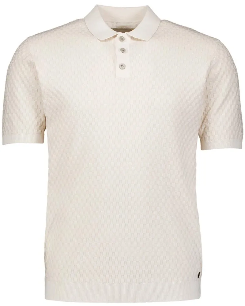 No Excess Strick-Poloshirt Kit Weiß