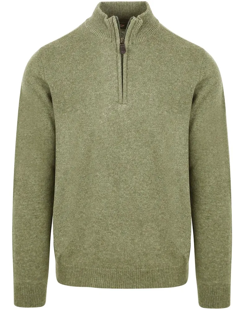 Suitable Half Zip Pullover Lambswool Hellgrün Grün