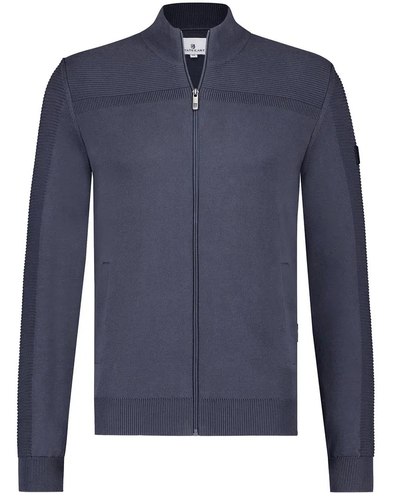 State of Art Strickjacke Zip Navy Dunkelblau
