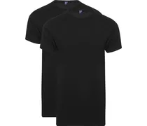 Extra Lang T-Shirts Derby Schwarz (2-Pack