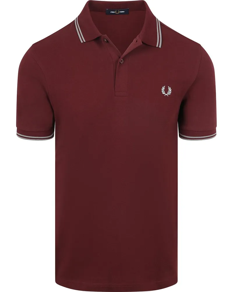 Fred Perry Polo Twin Tipped M3600 Rot 08B Bordeaux