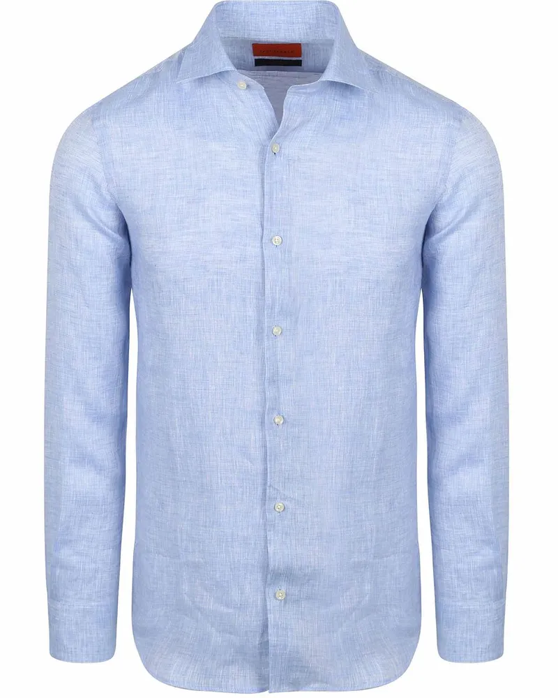 Suitable Hemd Leinen Hellblau Hellblau