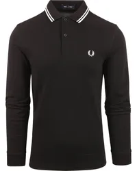 Fred Perry Langarm-Poloshirt Schwarz 350 Schwarz