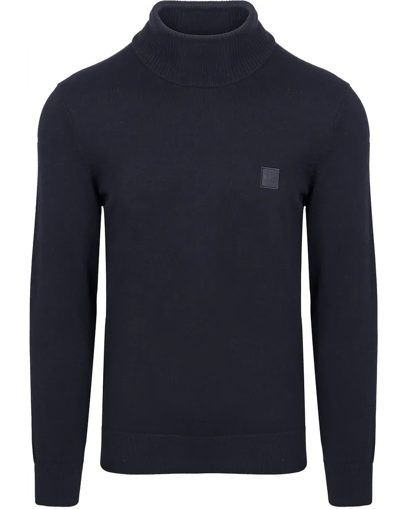 HUGO BOSS Rollkragenpullover Akiro Navy Blau
