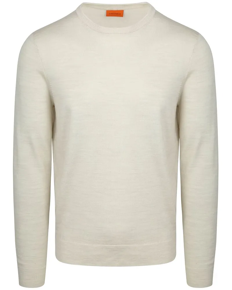 Suitable Merino Pullover Ecru Weiß