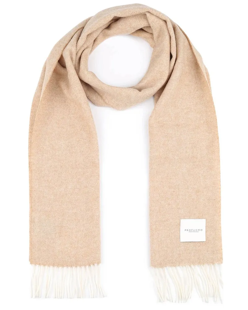 Profuomo Schal Lammwolle Hellbeige Beige