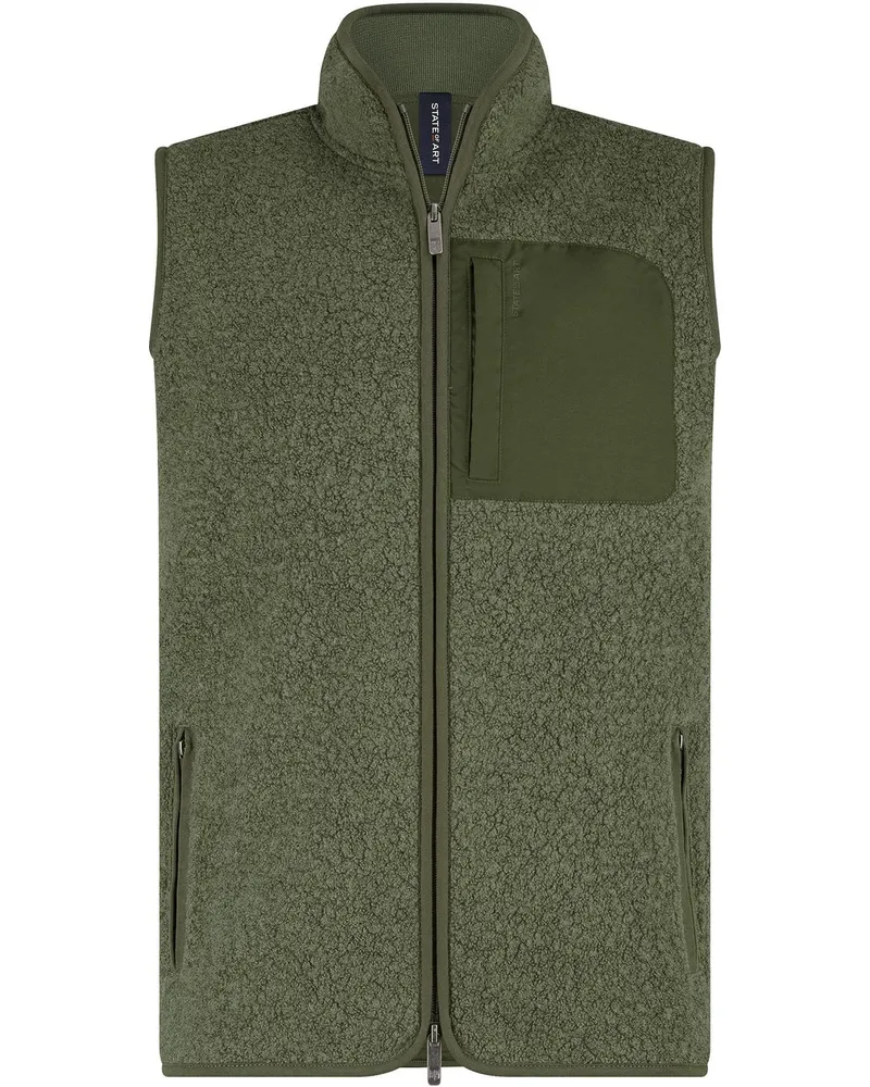 State of Art Bodywarmer Teddy Olive Grün