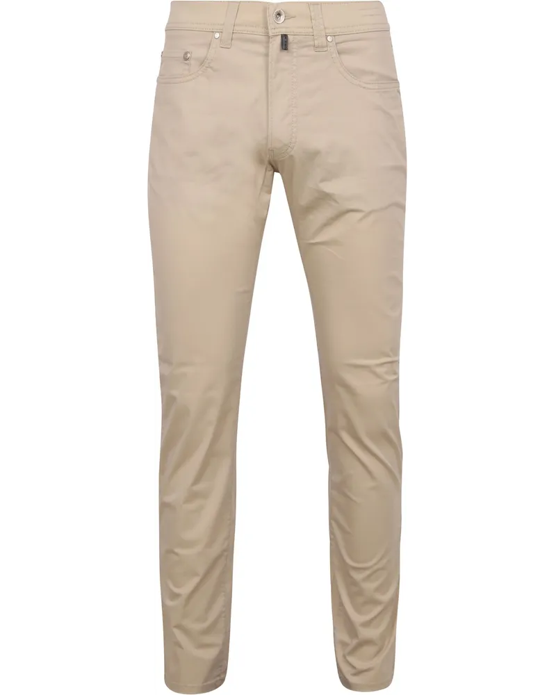 Pierre Cardin Trousers Lyon Tapered Ecru Wollweiß