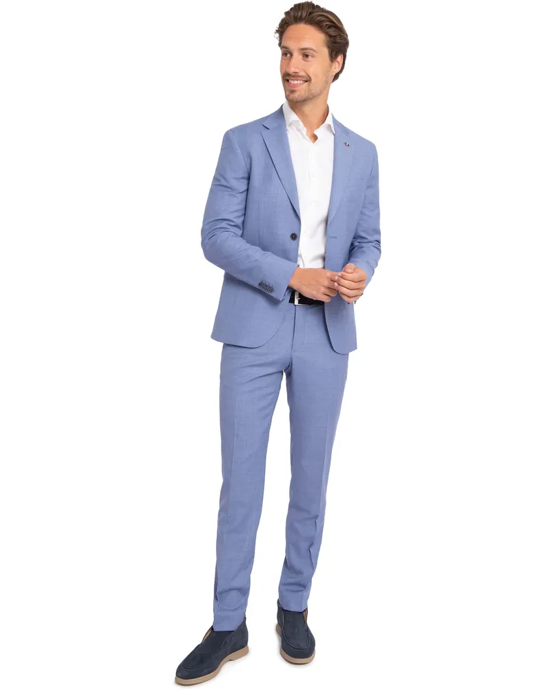 Suitable Strato Toulon Suit Wool Blau Hellblau