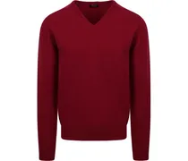 V-Auschnitt Pullover Lambswool Bordeaux