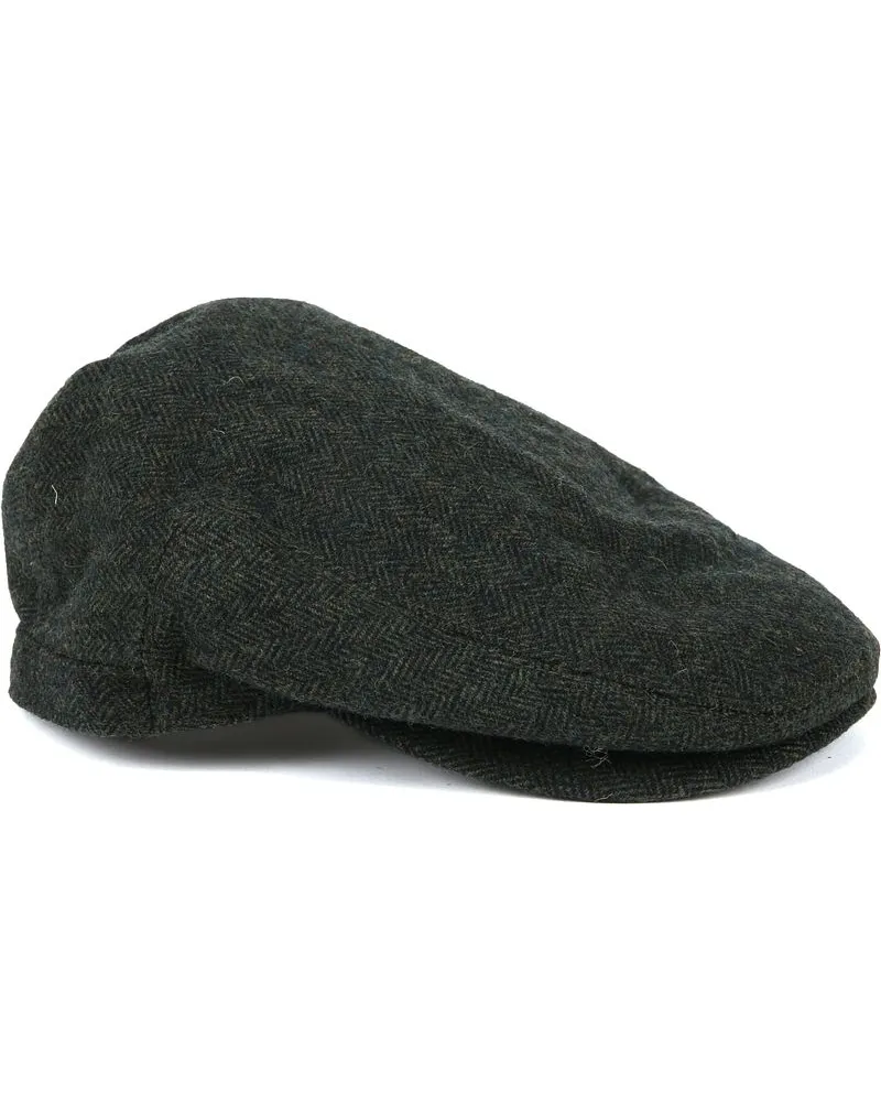 Barbour Barlow Flat Cap Herringbone Dunkelgrün Grün