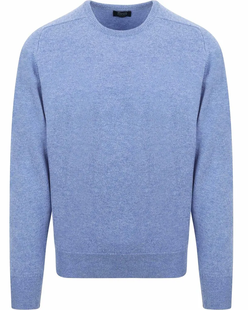 William Lockie Pullover O-neck Lambswool Glacier Hellblau