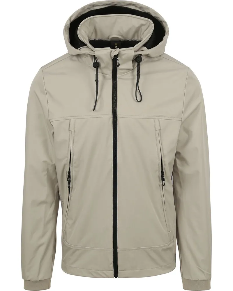 No Excess Jacke Halblang mit Kapuze Beige Beige