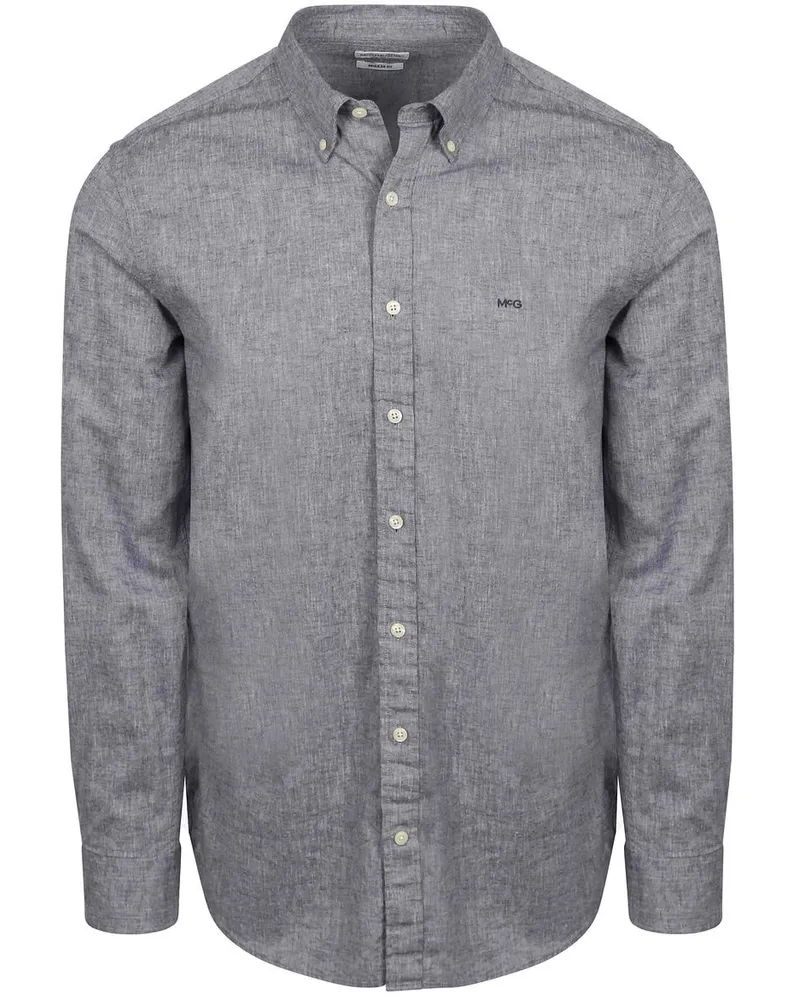 McGregor Hemd Cotton Linen Navy Dunkelblau