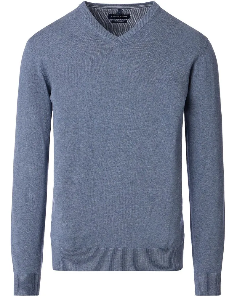 CasaModa Pullover V-Ausschnitt Grey Indigo Grau